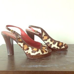 Coach Lorilee Peep Toe Heels